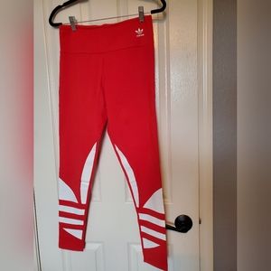 Adidas Red Logo Leggings